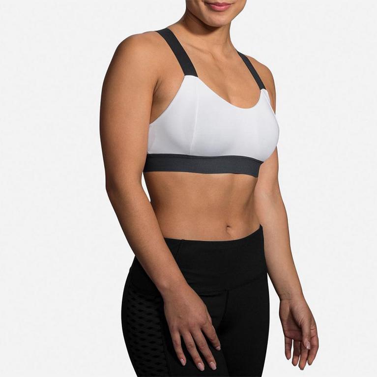 Brooks Hot Sports Running Bra - Women's - Grey (08765-RFVB)